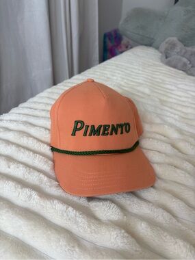 Masters Pimento Orange Hat with Green Trim